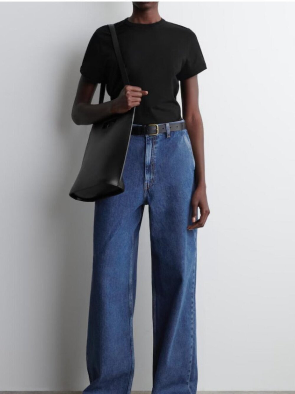 COS NEW NWT WIDE LEG DENIM JEANS HIGH WAISTED PANTS COTTON TROUSER US4 SMALL
